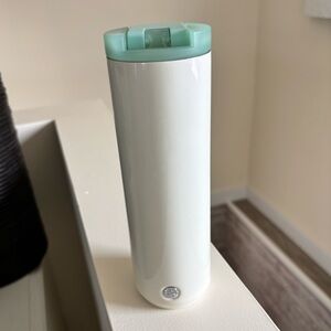 Starbucks White Travel Tumbler with Mint Green Lid